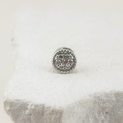 Подвеска с бриллиантами из белого золота 585 пробы