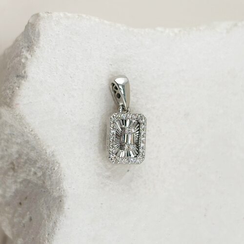 Подвеска с бриллиантами из белого золота 585 пробы
