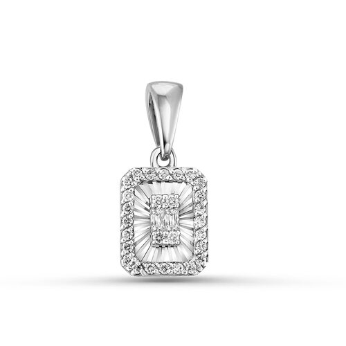 Подвеска с бриллиантами из белого золота 585 пробы