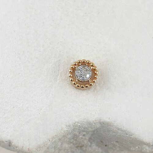 Подвеска с бриллиантами из золота 585 пробы