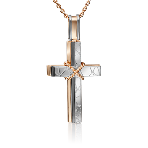 Крест декоративный из золота 585 пробы