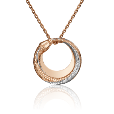 Подвеска "Змея" из золота 585 пробы