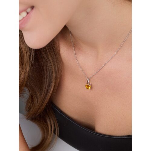 Подвеска с цитрином из серебра 925 пробы арт. 03-3276/00ЦТ-00