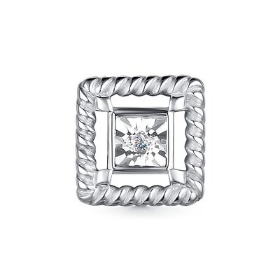 Подвеска с бриллиантом из серебра 925 пробы