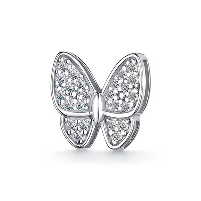 Подвеска "Бабочка" с фианитами из серебра 925 пробы