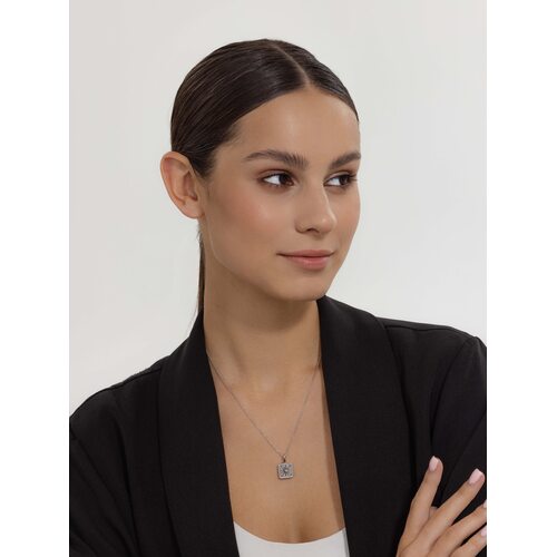 Подвеска с брилиантом и золотой вставкой из серебра 925 пробы