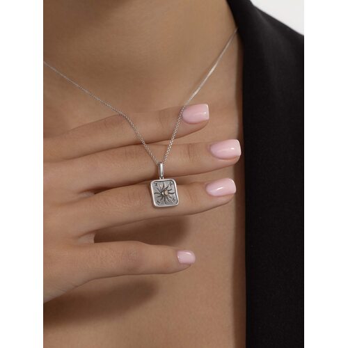 Подвеска с брилиантом и золотой вставкой из серебра 925 пробы