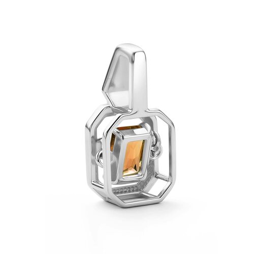 Подвеска с цитрином из серебра 925 пробы