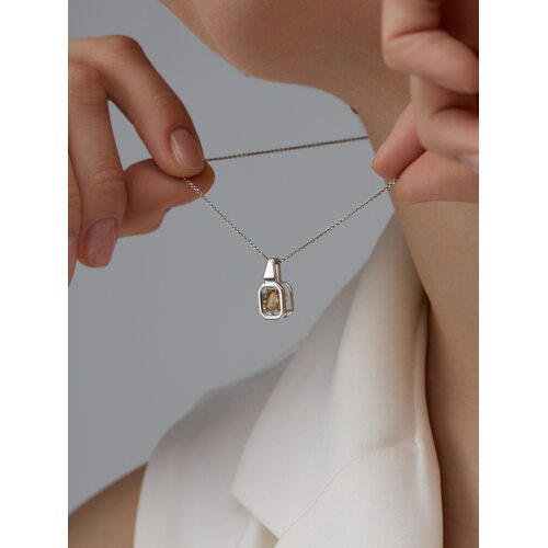 Подвеска с цитрином из серебра 925 пробы