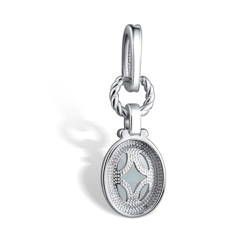 Подвеска с аквамарином из серебра 925 пробы