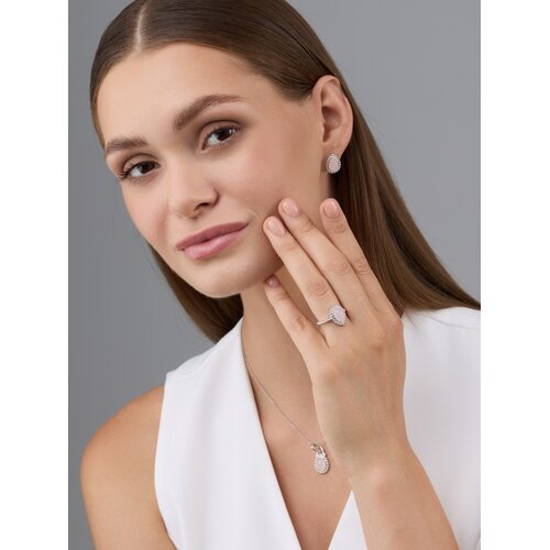 Подвеска с кварцем из серебра 925 пробы