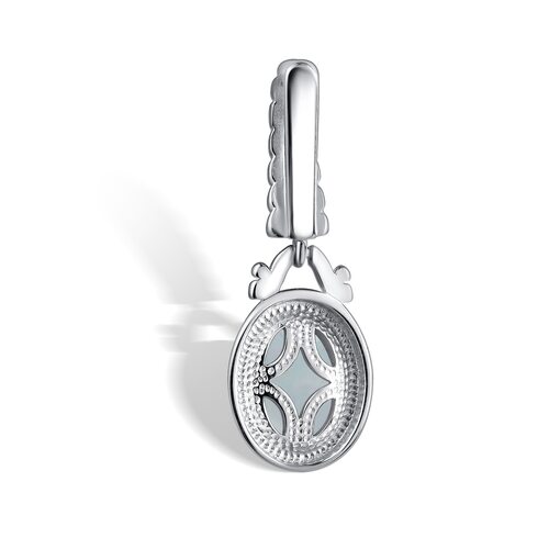 Подвеска с аквамарином из серебра 925 пробы