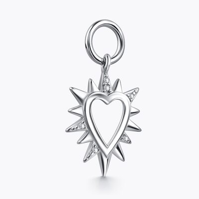 Подвеска "Сердце" с фианитами из серебра 925 пробы