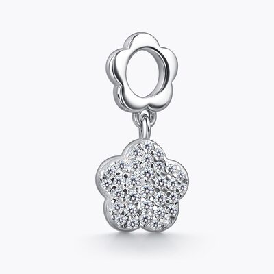 Подвеска "Цветок" с фианитами из серебра 925 пробы
