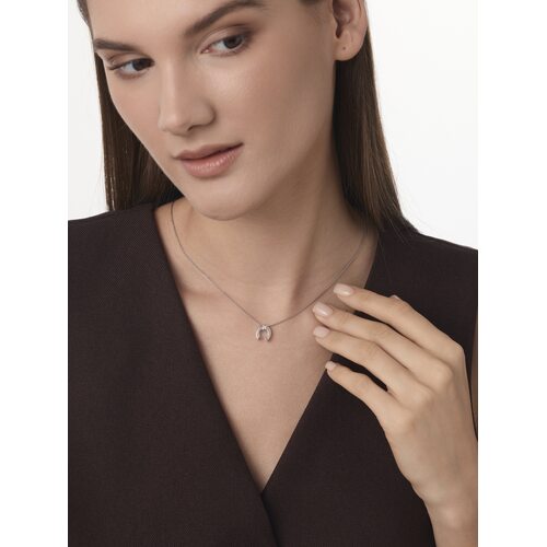 Подвеска с бриллиантом из серебра 925 пробы