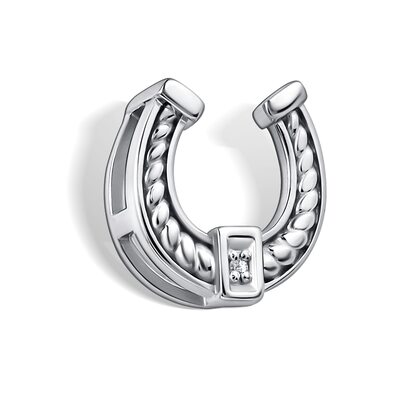 Подвеска с бриллиантом из серебра 925 пробы