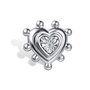 Подвеска "Сердце" с бриллиантом из серебра 925 пробы арт. 03-5803/000Б-00