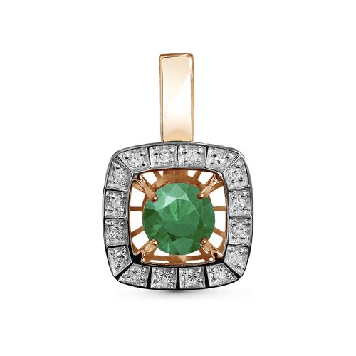 Подвеска с изумрудом и бриллиантами из золота 585 пробы арт. 03-P0691-01-110-07-01