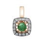 Подвеска с изумрудом и бриллиантами из золота 585 пробы арт. 03-P0691-01-110-07-01
