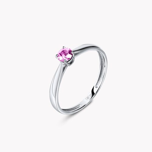 Кольцо с сапфиром белого из золота 585 пробы