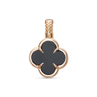 Подвеска "Клевер" с ониксом из золота 585 пробы
