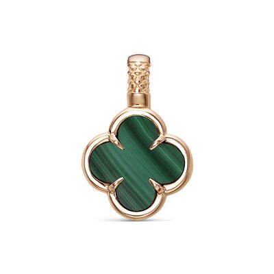 Подвеска "Клевер" с малахитом из золота 585 пробы