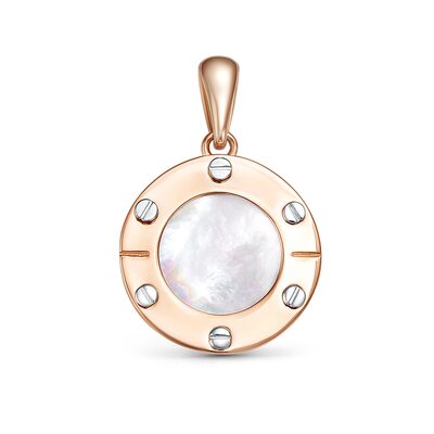 Подвеска с перламутром из золота 585 пробы