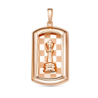 Подвеска "Шахматы" из золота 585 пробы