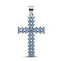 Декоративный крест с фианитами из серебра 925 пробы