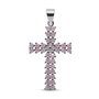 Декоративный крест с фианитами из серебра 925 пробы