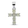 Крест декоративный с фианитами из серебра 925 пробы