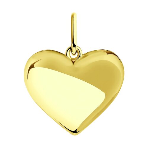 Подвеска «Сердце» из желтого золота 585 пробы