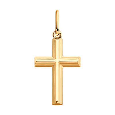 Декоративный крест из золота 585 пробы