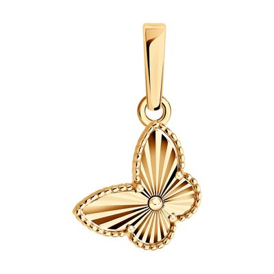 Подвеска "Бабочка" из золота 585 пробы