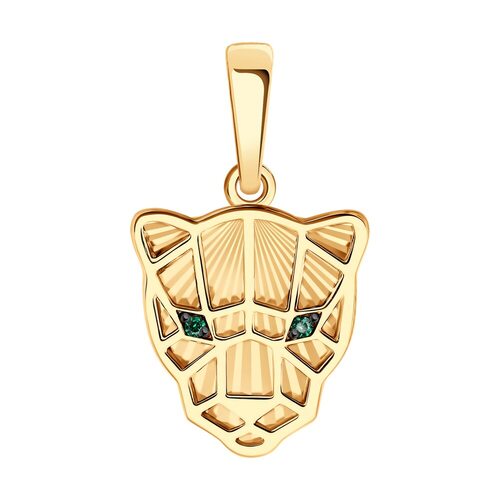 Подвеска с фианитами из золота 585 пробы арт. 036821