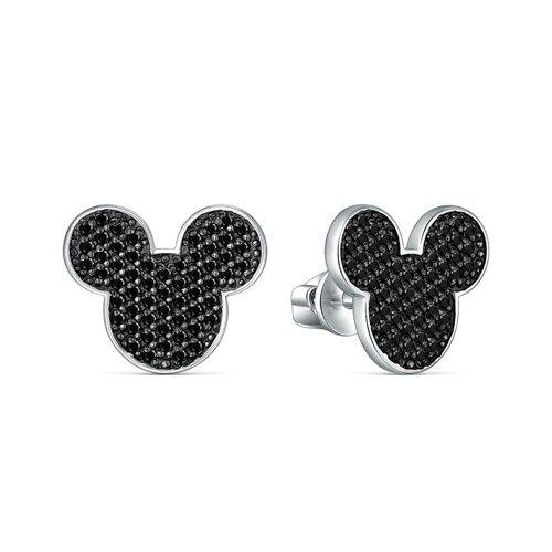 Серьги "Микки" со шпинелью из серебра 925 пробы