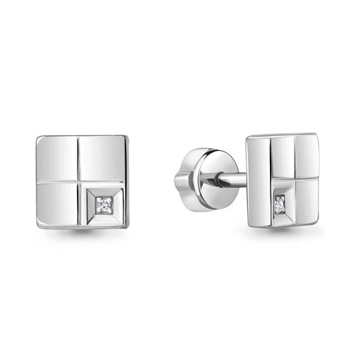 Серьги с бриллиантами из серебра 925 пробы