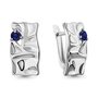 Серьги с сапфирами из серебра 925 пробы