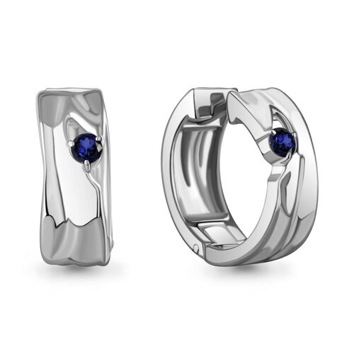 Серьги с сапфирами из серебра 925 пробы