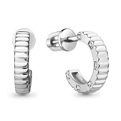 Серьги с бриллиантами из серебра 925 пробы