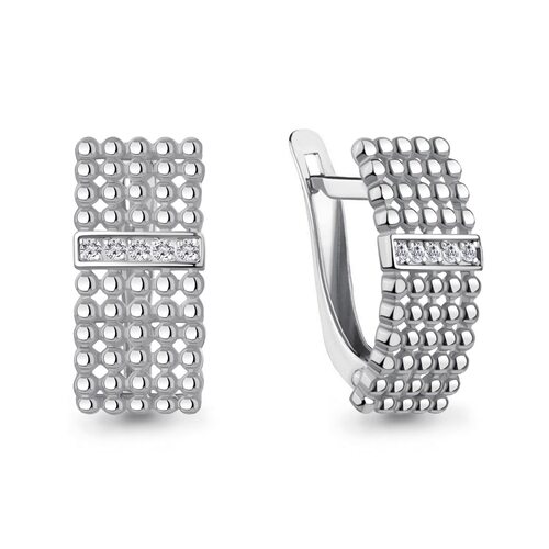 Серьги с бриллиантами из серебра 925 пробы