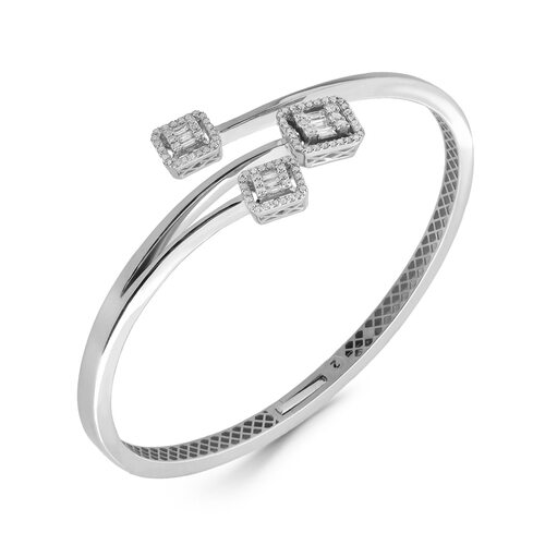 Браслет с бриллиантами из белого золота 585 пробы