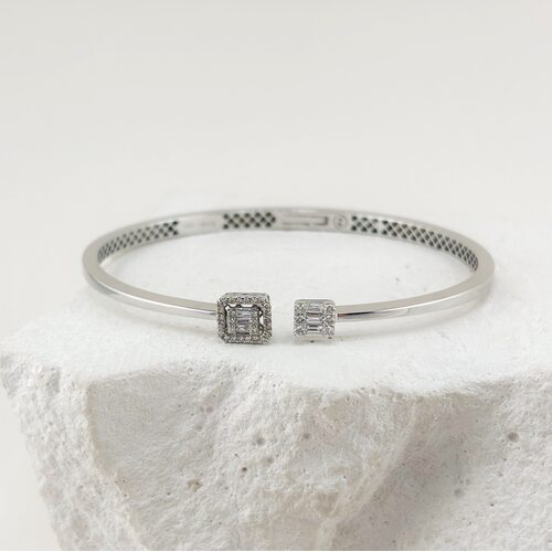 Браслет с бриллиантами из белого золота 585 пробы