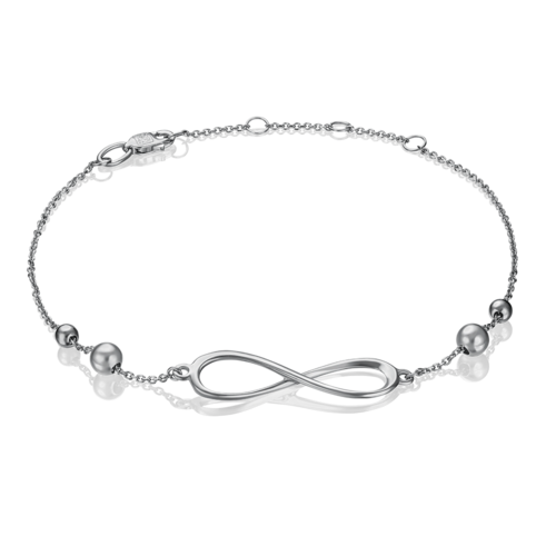 Браслет "Бесконечность" из белого золота 585 пробы