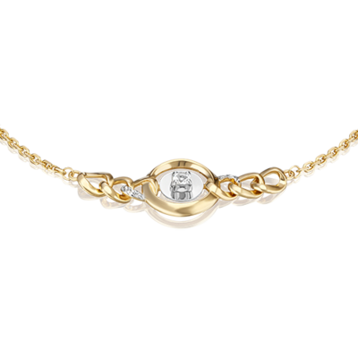 Браслет с топазами из золота 585 пробы