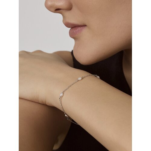 Браслет с жемчугом из серебра 925 пробы арт. 05-5031/0ЖСВ-00