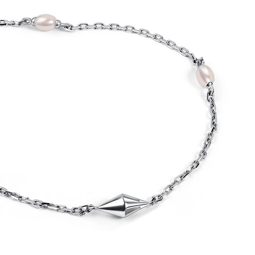 Браслет с жемчугом из серебра 925 пробы