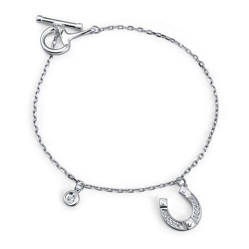 Браслет с фианитами из серебра 925 пробы