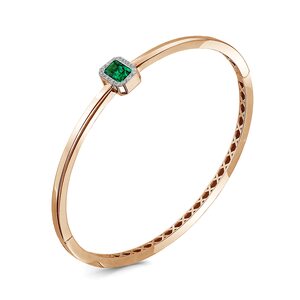 Браслет с изумрудом и бриллиантами из золота 585 пробы