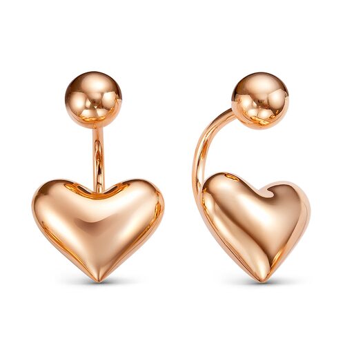 Серьги "Сердца" из золота 585 пробы